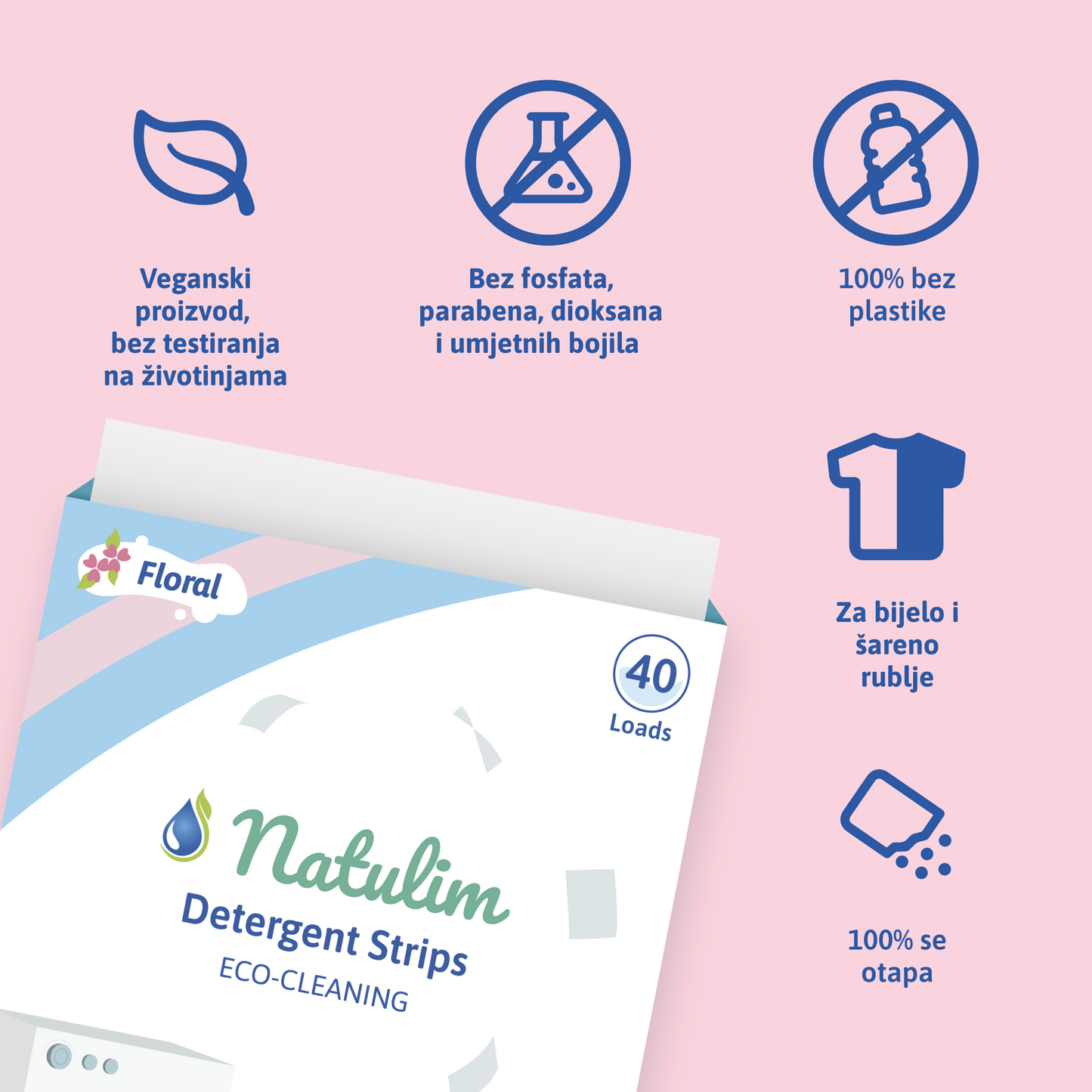 Trake za ekološko pranje rublja – 40 pranja